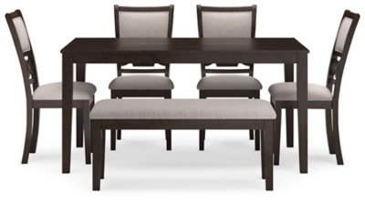 Langwest Dining Table and 4 Chairs and Bench (Set of 6) - Image 4