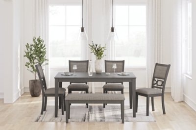 Wrenning Dining Table and 4 Chairs and Bench (Set of 6) - Image 3