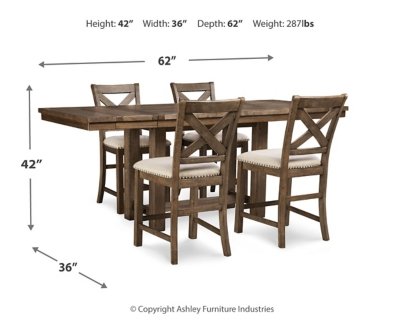 Moriville Counter Height Dining Table and 4 Barstools - Image 5