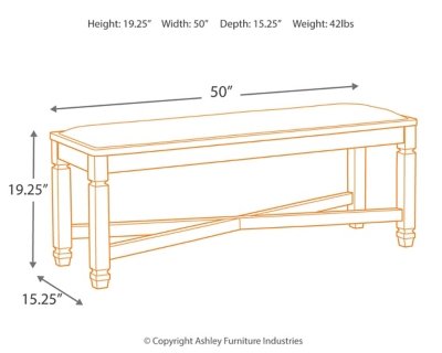 Tyler Creek Dining Bench - Image 5
