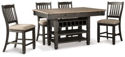 Tyler Creek Counter Height Dining Table and 4 Barstools with Server - Image 3