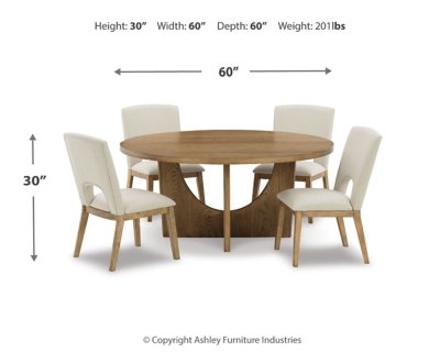 Dakmore Dining Table and 4 Chairs - Image 7