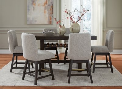 Burkhaus Counter Height Dining Table and 6 Barstools - Image 4