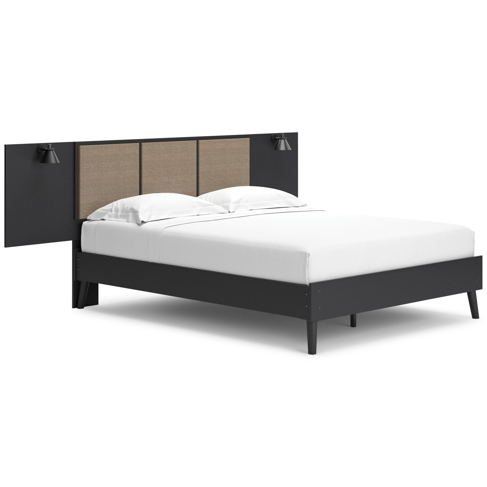 Charlang Queen Panel Platform Bed with 2 Extensions