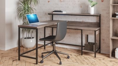Arlenbry Home Office L-Desk with Storage - Image 3