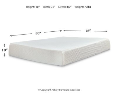 10 Inch Chime Memory Foam King Mattress and Foundation - Image 4