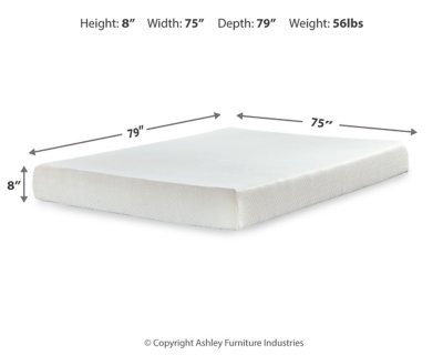 Chime 8 Inch Memory Foam King Mattress and Adjustable Base - Image 4