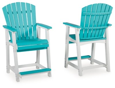 Eisely Outdoor Counter Height Bar Stool (Set of 2) - Image 4