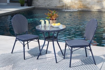 Odyssey Blue Outdoor Table and Chairs (Set of 3) - Image 3
