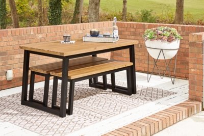 Town Wood Outdoor Dining Table Set (Set of 3) - Image 8