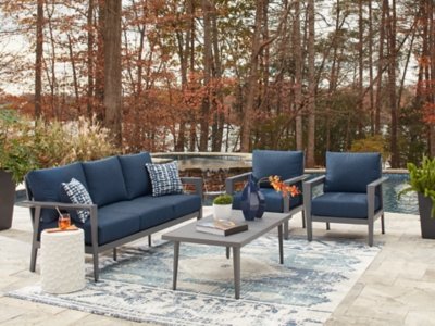 Gali Outdoor Sofa/Chairs/Table Set (Set of 4) - Image 5