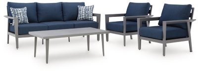 Gali Outdoor Sofa/Chairs/Table Set (Set of 4) - Image 4