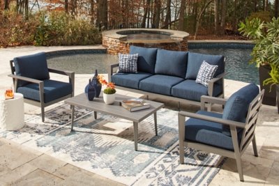 Gali Outdoor Sofa/Chairs/Table Set (Set of 4) - Image 12