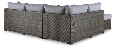 Petal Road Outdoor Loveseat Sectional/Ottoman/Table Set (Set of 4) - Image 6