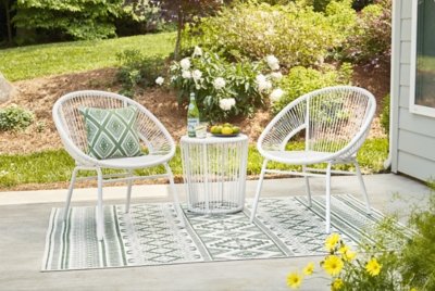Mandarin Cape Outdoor Table and Chairs (Set of 3) - Image 10