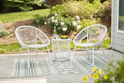 Mandarin Cape Outdoor Table and Chairs (Set of 3) - Image 3