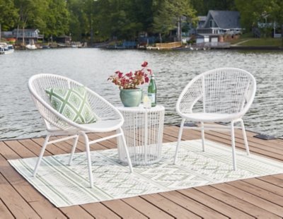 Mandarin Cape Outdoor Table and Chairs (Set of 3) - Image 9