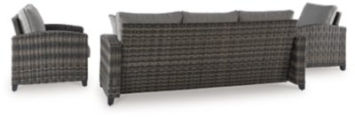 Oasis Court Outdoor Sofa/Chairs/Table Set (Set of 4) - Image 5