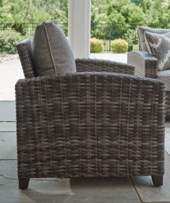 Oasis Court Outdoor Sofa/Chairs/Table Set (Set of 4) - Image 9