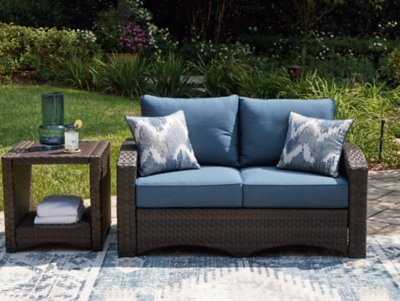 Windglow Outdoor Loveseat with Cushion - Image 9