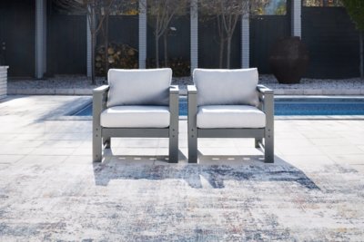 Amora Outdoor Lounge Chair with Cushion (Set of 2) - Image 3