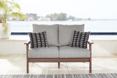 Emmeline Outdoor Loveseat with Cushion - Image 3