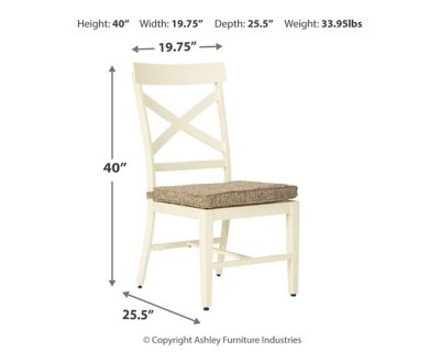 Preston Bay Armless Chair with Cushion (Set of 2) - Image 5