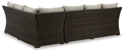 Brook Ranch Outdoor Sofa Sectional/Bench with Cushion (Set of 3) - Image 6