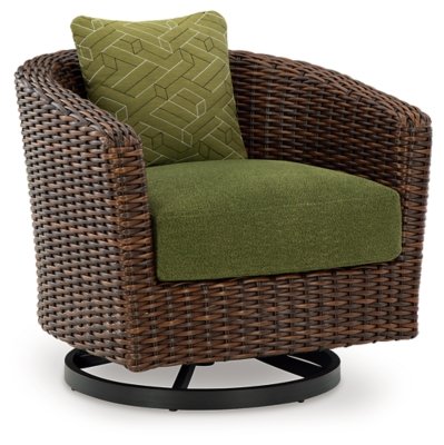 Horizon Hall Outdoor Swivel Lounge Chair with Cushion - Image 4