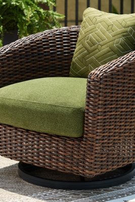 Horizon Hall Outdoor Swivel Lounge Chair with Cushion - Image 8