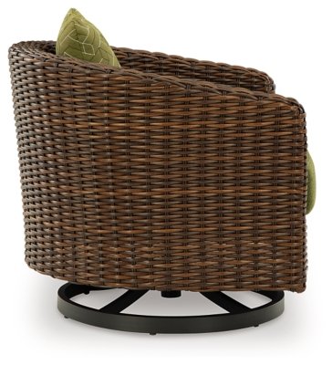 Horizon Hall Outdoor Swivel Lounge Chair with Cushion - Image 6