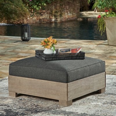 Citrine Park Outdoor Ottoman with Cushion - Image 3