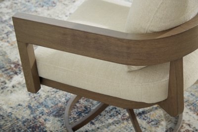 Serene Bay Outdoor Swivel Dining Chair with Cushion (Set of 2) - Image 8