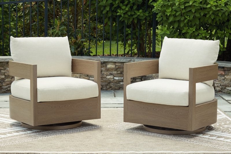 Serene Bay Outdoor Swivel Glider Chair with Cushion - Image 8