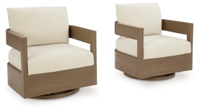 Serene Bay Outdoor Swivel Glider Chair with Cushion - Image 4