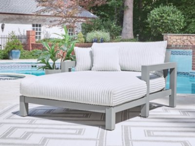 Agoda Pearl Outdoor Chaise Lounge with Cushion - Image 3