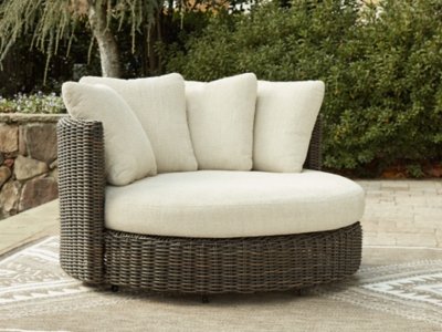 Kimora Outdoor Swivel Lounge Chair with Cushion - Image 3