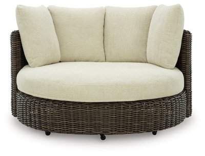 Kimora Outdoor Swivel Lounge Chair with Cushion - Image 4