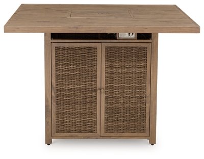 Walton Bridge Outdoor Bar Table with Fire Pit - Image 5