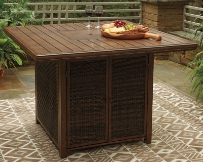 Paradise Trail Bar Table with Fire Pit - Image 3