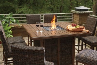 Paradise Trail Bar Table with Fire Pit - Image 10