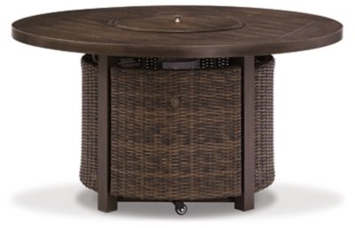 Paradise Trail Outdoor Loveseat, Fire Pit Table and 2 Lounge Chairs - Image 3