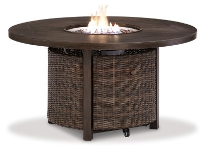 Paradise Trail Outdoor Loveseat, Fire Pit Table and 2 Lounge Chairs - Image 4