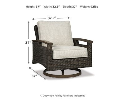 Paradise Trail Outdoor Loveseat, Fire Pit Table and 2 Lounge Chairs - Image 13