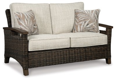 Paradise Trail Outdoor Loveseat, Fire Pit Table and 2 Lounge Chairs - Image 9