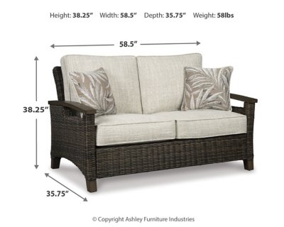 Paradise Trail Outdoor Loveseat, Fire Pit Table and 2 Lounge Chairs - Image 14