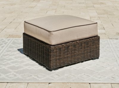 Coastline Bay Outdoor Ottoman with Cushion - Image 3