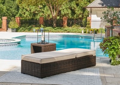 Coastline Bay Outdoor Chaise Lounge with Cushion - Image 9