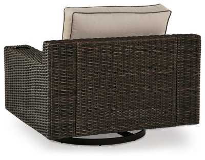 Coastline Bay Outdoor Swivel Lounge with Cushion - Image 6