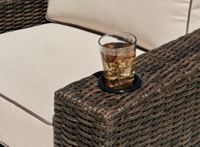 Coastline Bay Outdoor Swivel Lounge with Cushion - Image 7